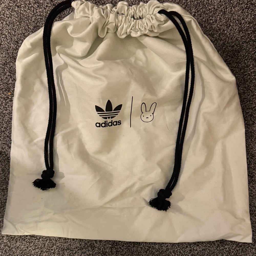 Adidas White x Bad Bunny Dust Bag Drawstring Bag